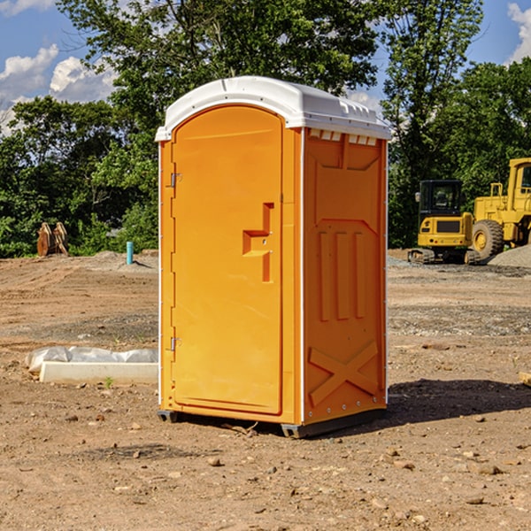 how often are the porta potties cleaned and serviced during a rental period in Aurora WV